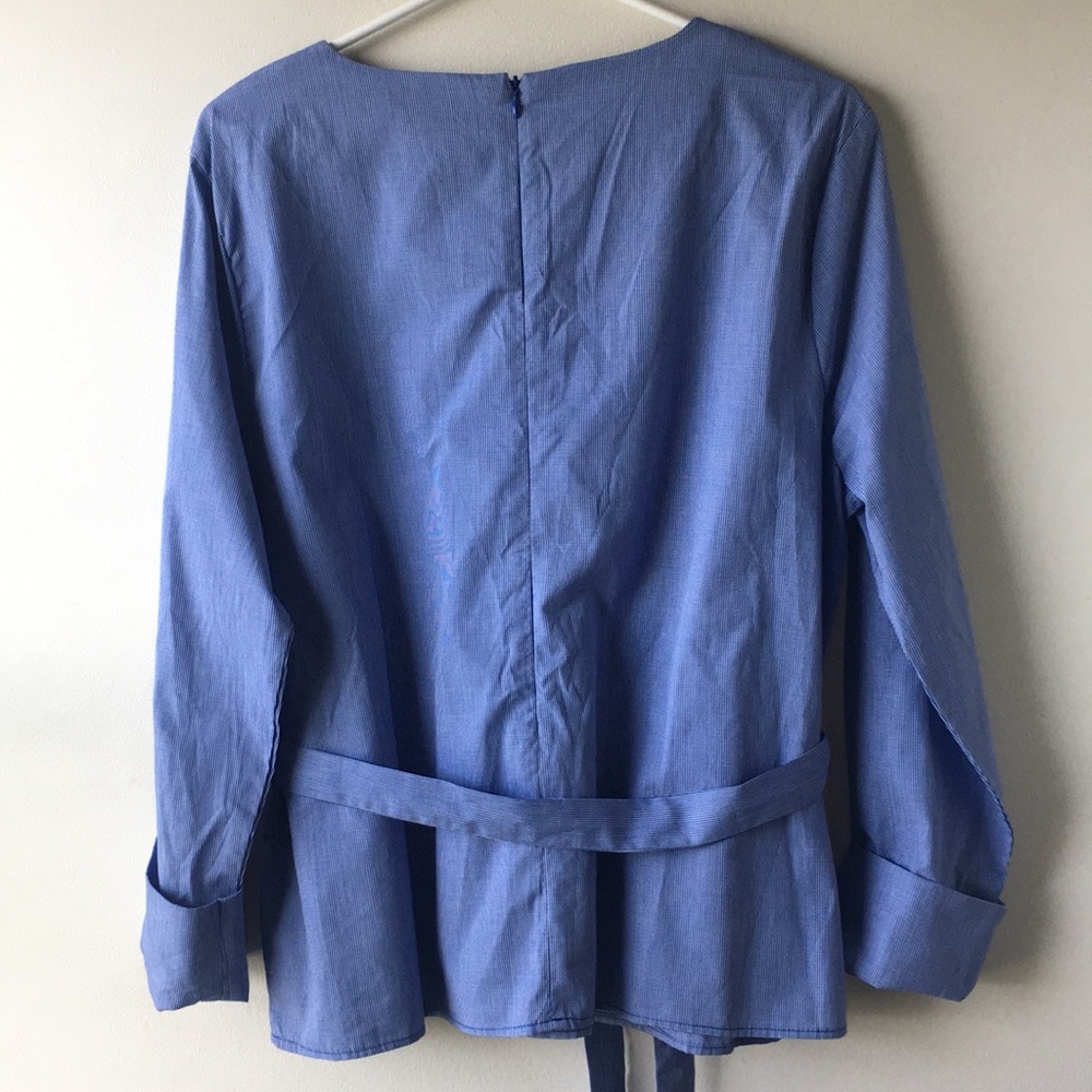ANTHROPOLOGIE MAEVE Ramona Gingham Ruffle Blouse - Picture 5 of 7